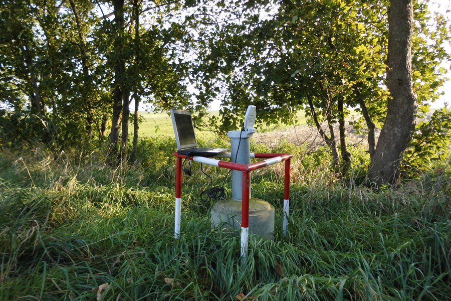 Foto zeigt Computergestützte Sensormessung | Geologie und Hydrogeologie